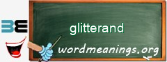 WordMeaning blackboard for glitterand